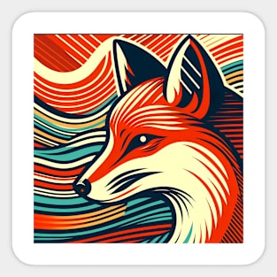 Abstract fox Sticker